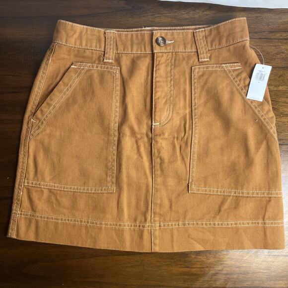 Old Navy Dresses & Skirts - NWT Old Navy Size 2 Sly Fox Rust 100% Cotton Twill High Rise Utility Mini Skirt